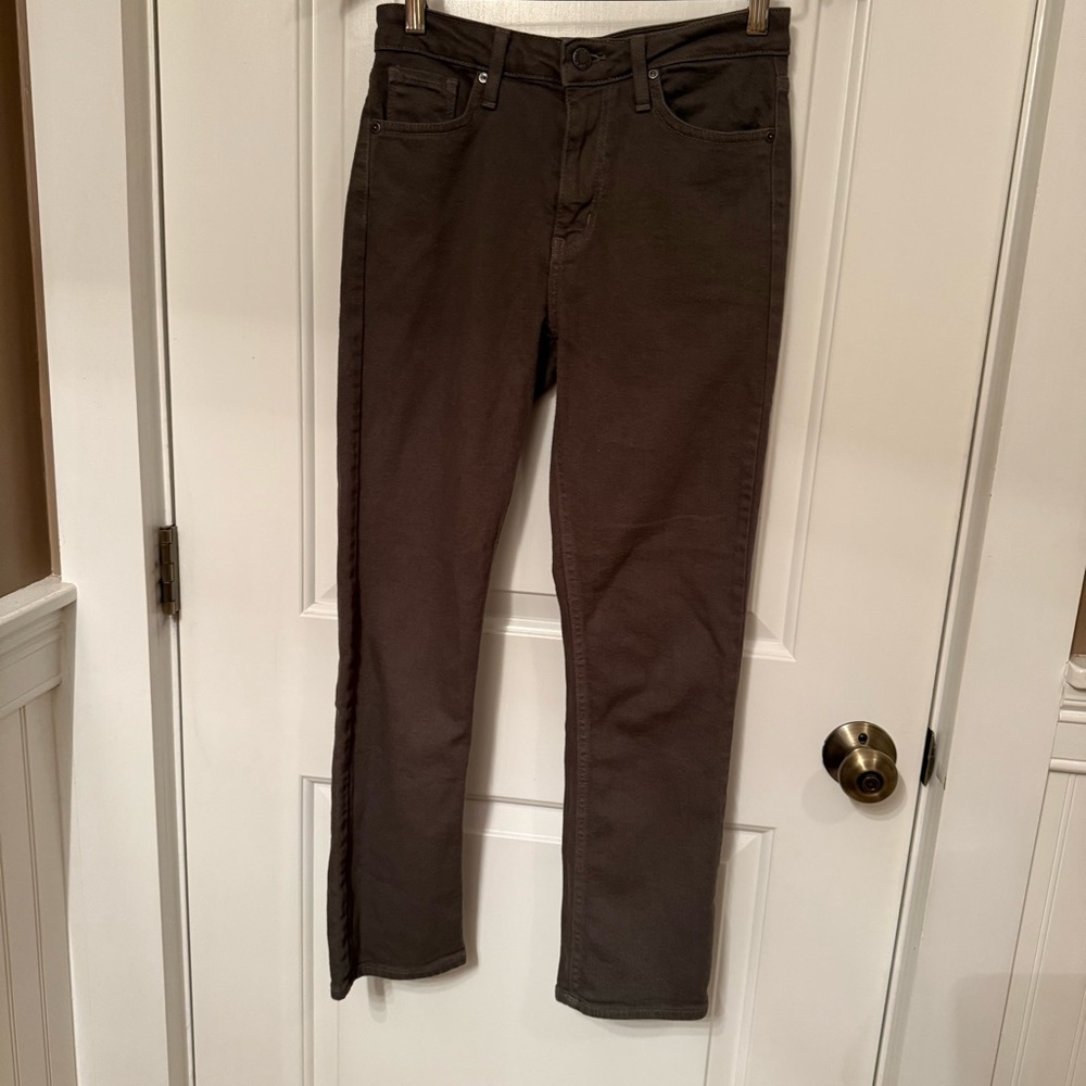 JUST BLACK DENIM GRAY JEANS STRETCH STRAIGHT LEG USA SIZE 25